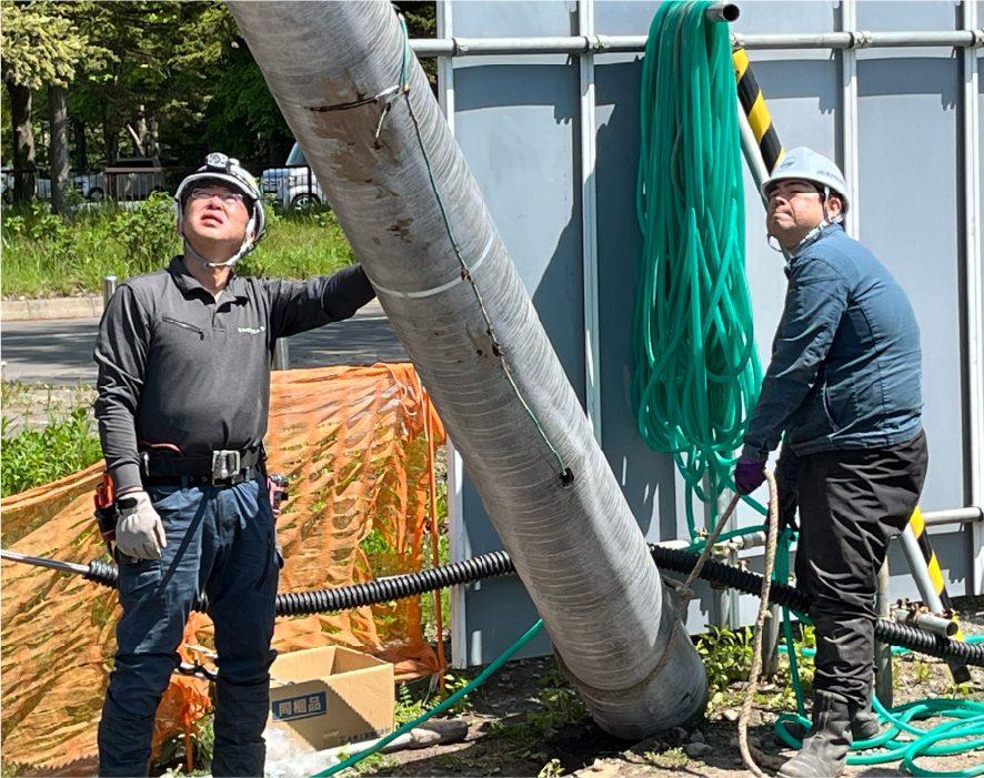 建柱工事